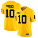 Michigan Wolverines #10 Jaime Ffrench Gold Jersey