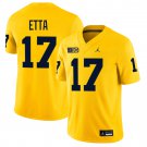Michigan Wolverines #17 Enow Etta Gold Jersey