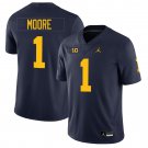 Michigan Wolverines #1 Rod Moore Navy Jersey
