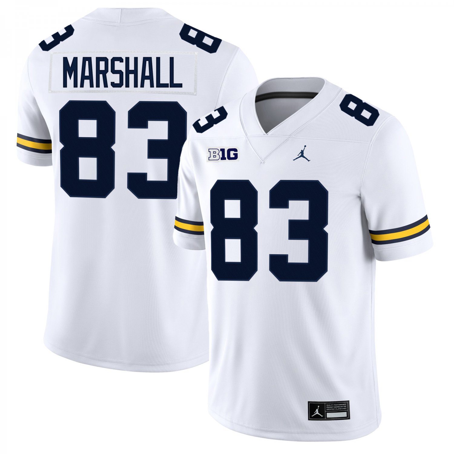 Michigan Wolverines #83 Zack Marshall White Jersey