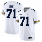 Michigan Wolverines #71 Evan Link White Jersey