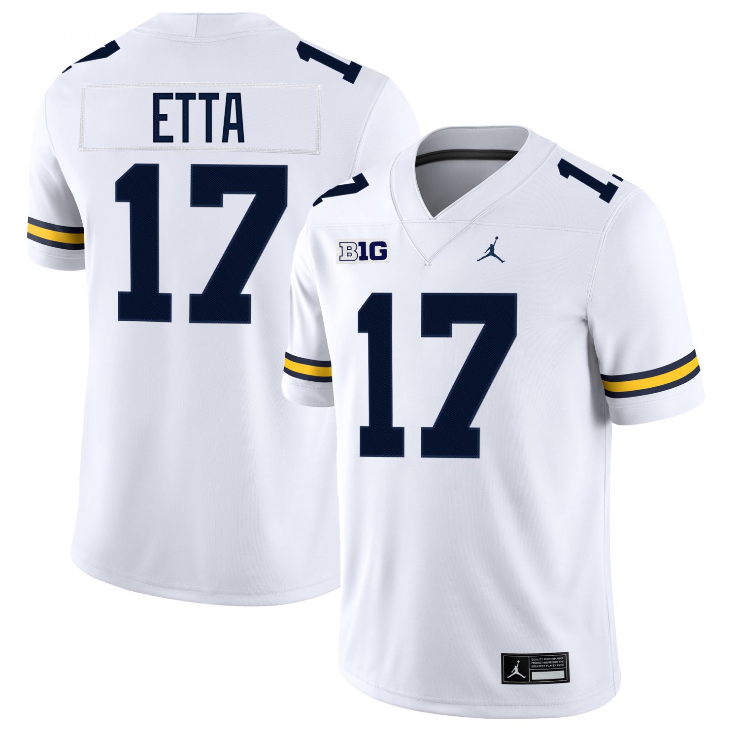 Michigan Wolverines #17 Enow Etta White Jersey