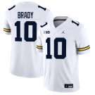 Michigan Wolverines #10 Tom Brady White Jersey