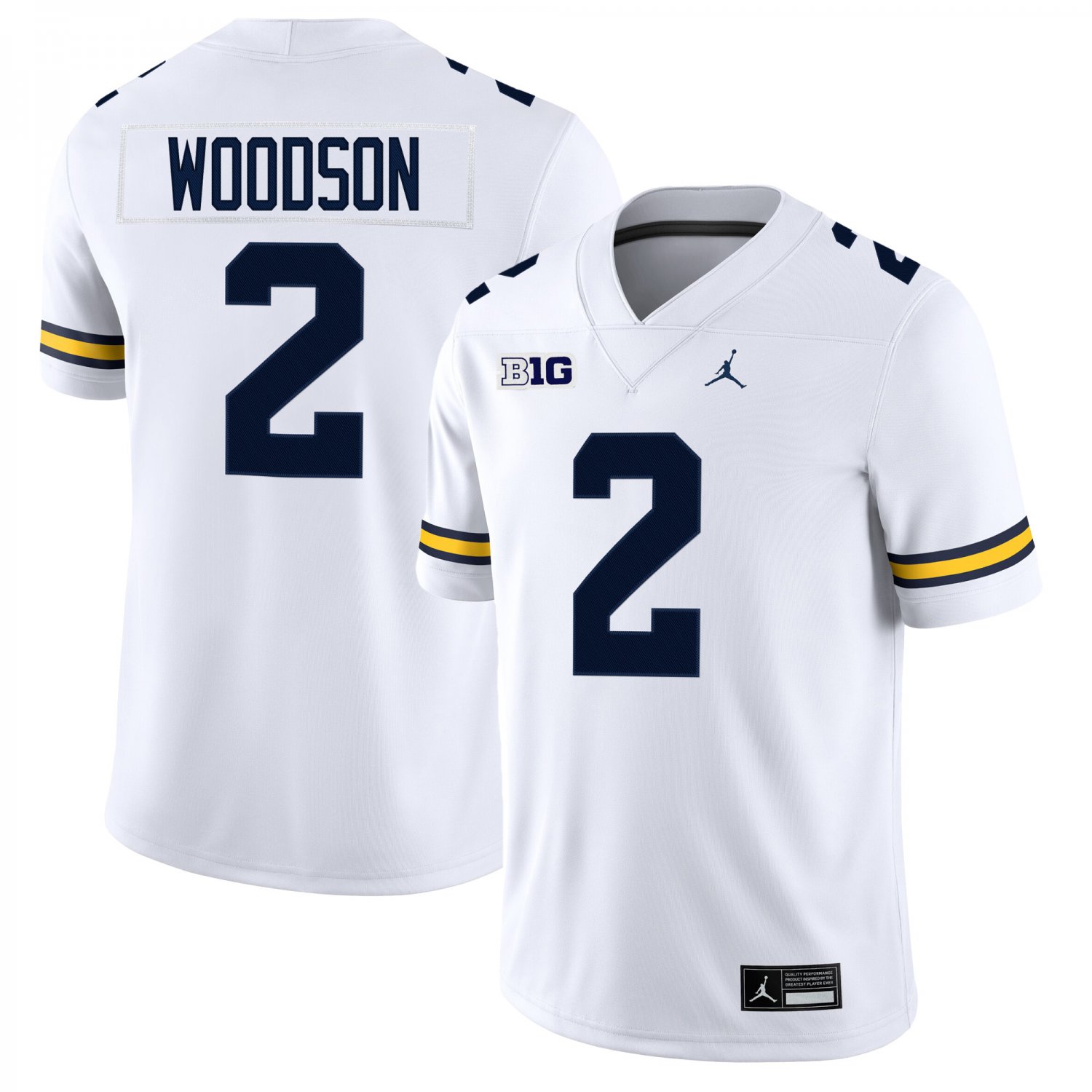 Michigan Wolverines #2 Charles Woodson White Jersey