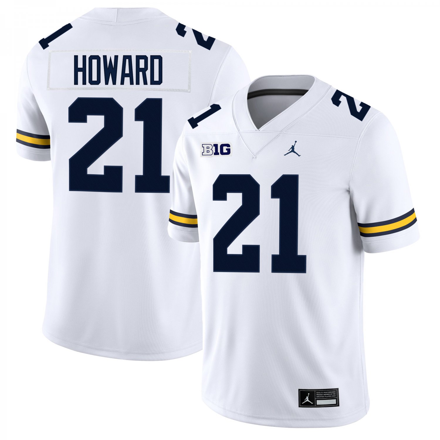 Michigan Wolverines #21 Desmond Howard White Jersey