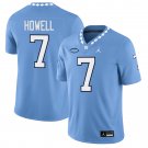 North Carolina Tar Heels #7 Sam Howell Light Blue Jersey