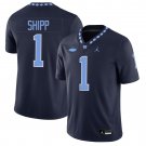 North Carolina Tar Heels #1 Jordan Shipp Navy Jersey
