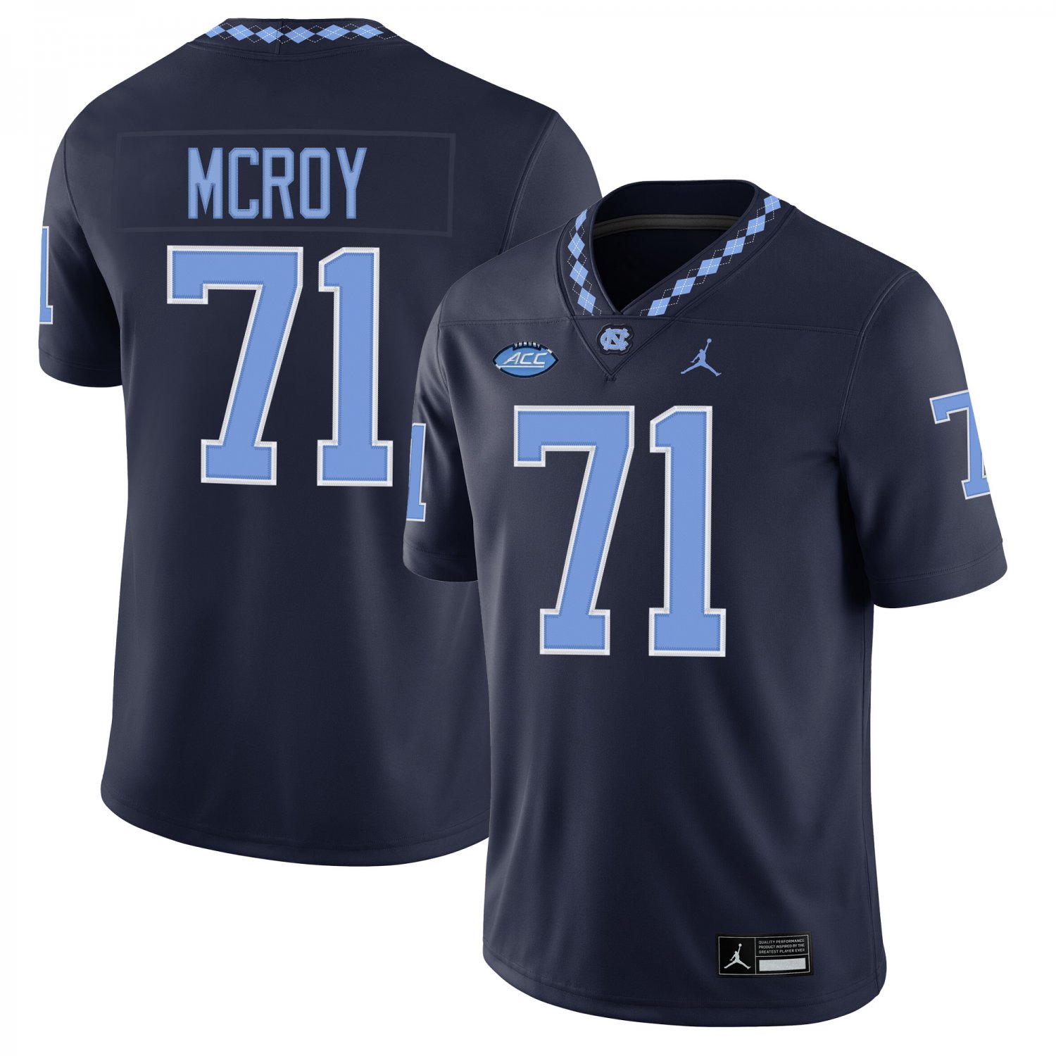 North Carolina Tar Heels #71 Jacqawn McRoy Navy Jersey