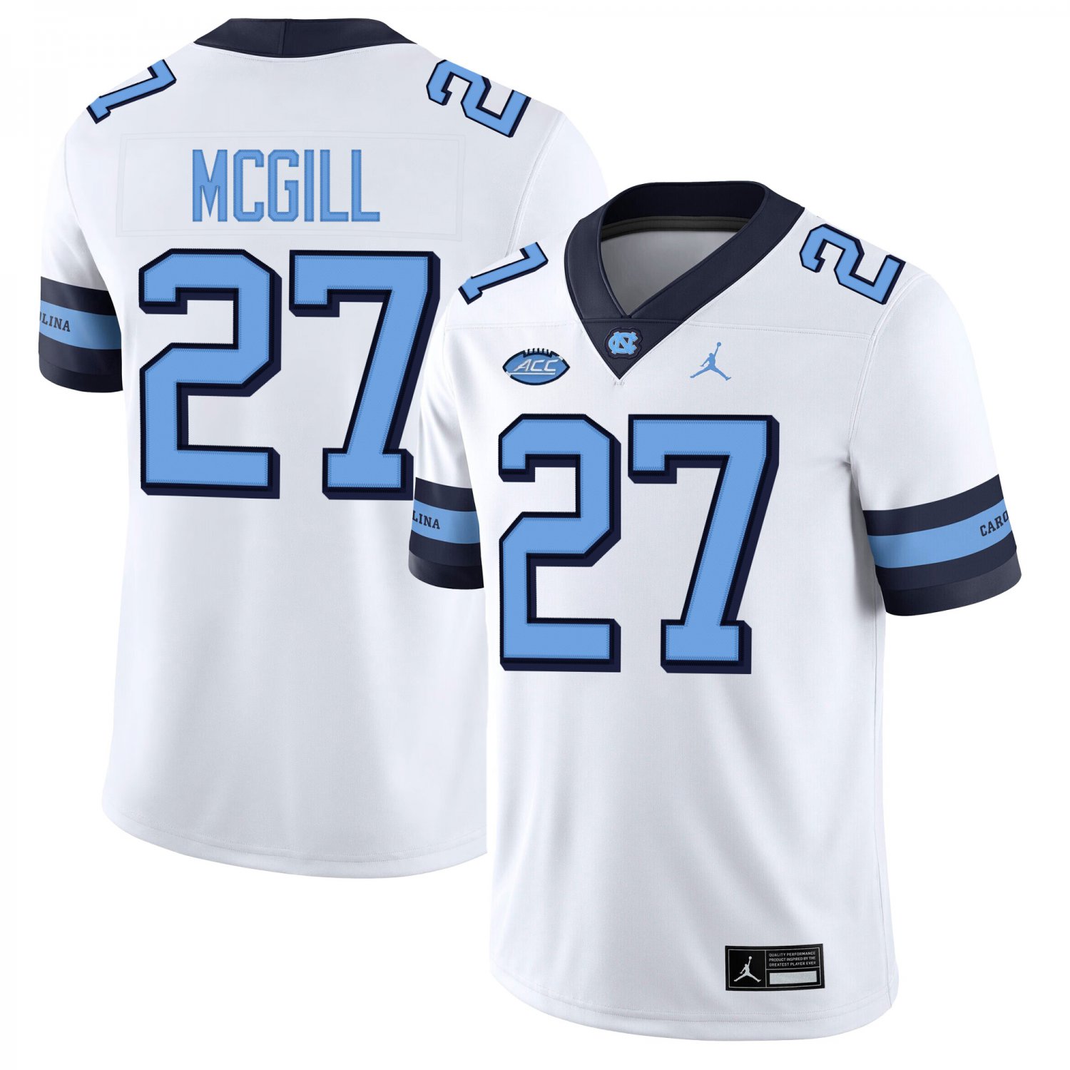 North Carolina Tar Heels #27 Jaylen McGill White Jersey