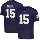 Notre Dame Fighting Irish #15 Leonard Moore Navy Jersey