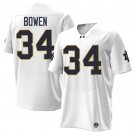 Notre Dame Fighting Irish #34 Drayk Bowen White Jersey