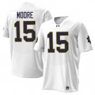 Notre Dame Fighting Irish #15 Leonard Moore White Jersey