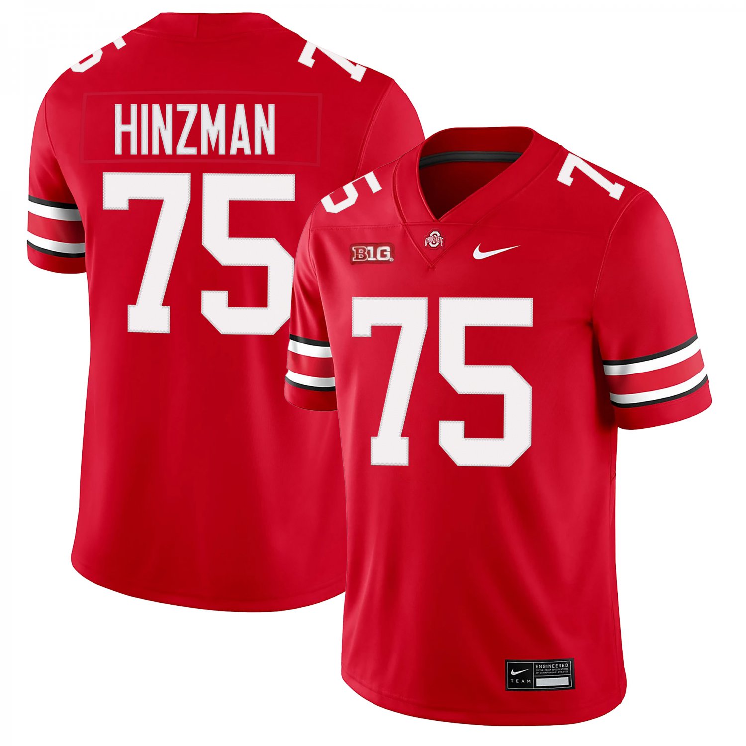 Ohio State Buckeyes #75 Carson Hinzman Red Jersey