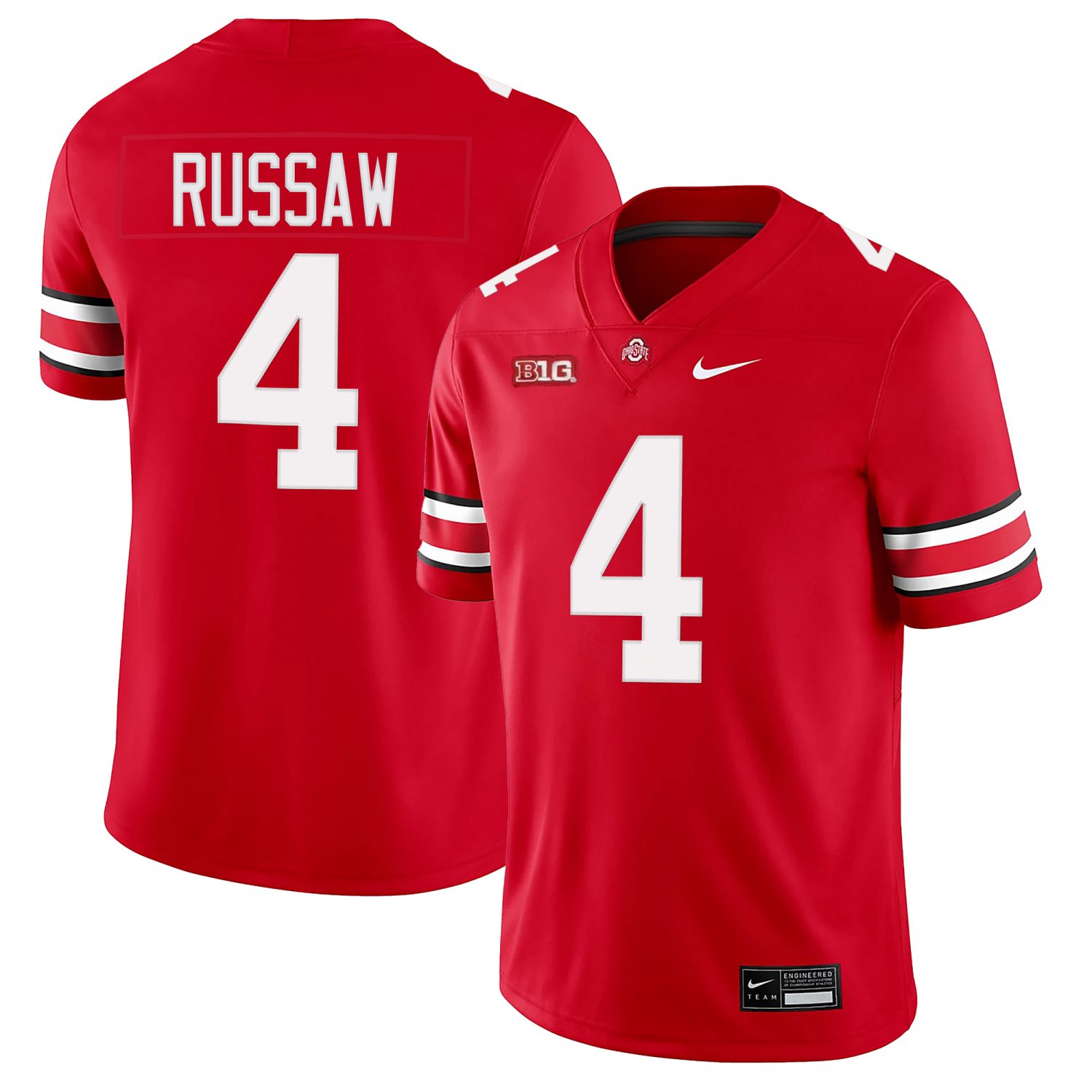 Ohio State Buckeyes #4 Qua Russaw Red Jersey