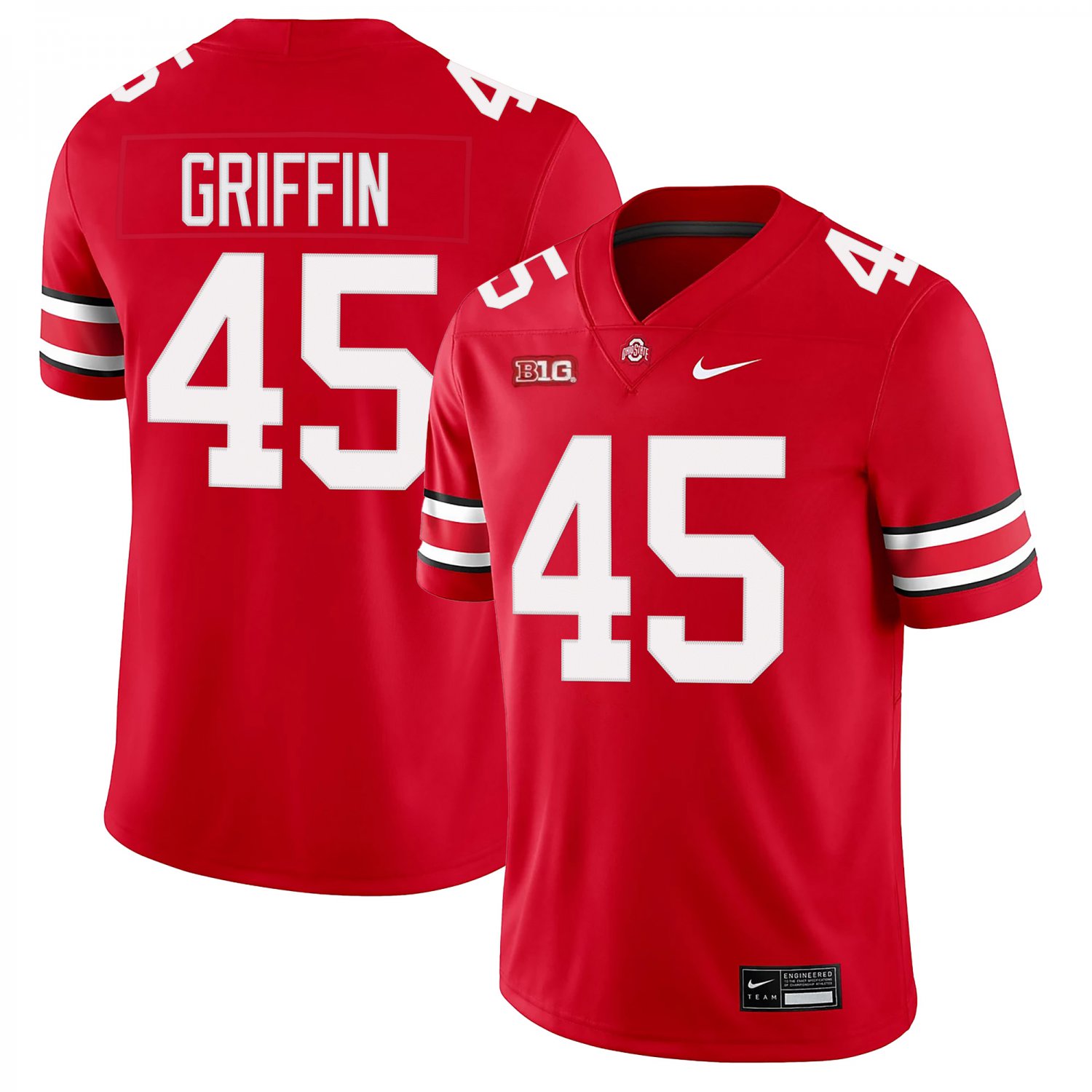 Ohio State Buckeyes #45 Archie Griffin Red Jersey