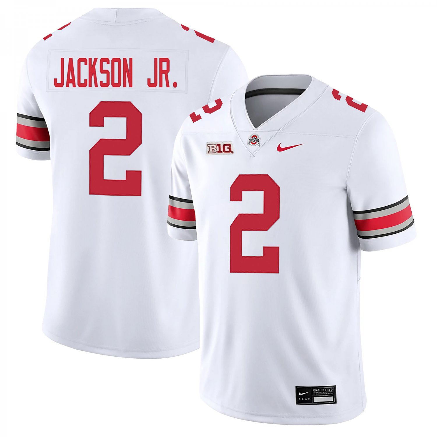 Ohio State Buckeyes #2 Kenyatta Jackson Jr. White Jersey