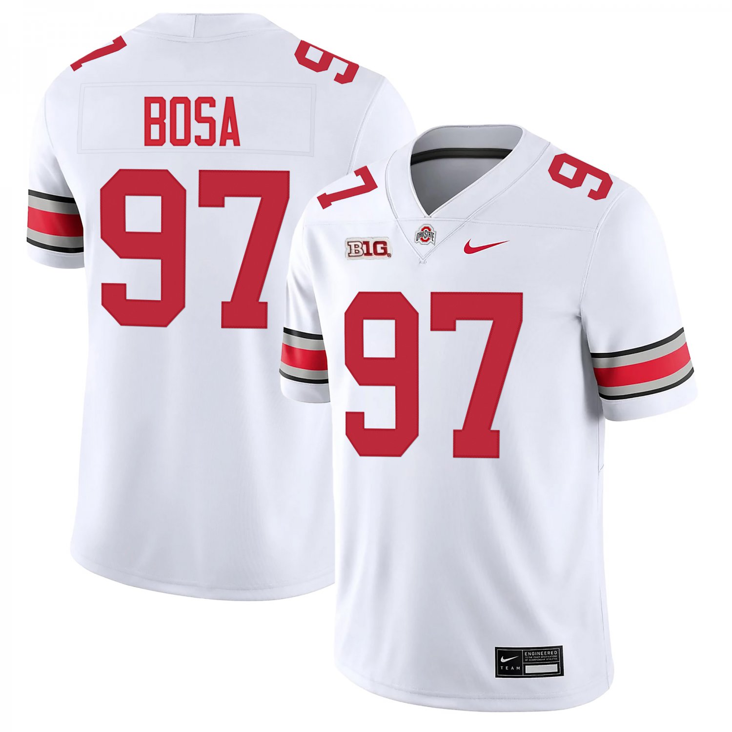 Ohio State Buckeyes #97 Nick Bosa White Jersey