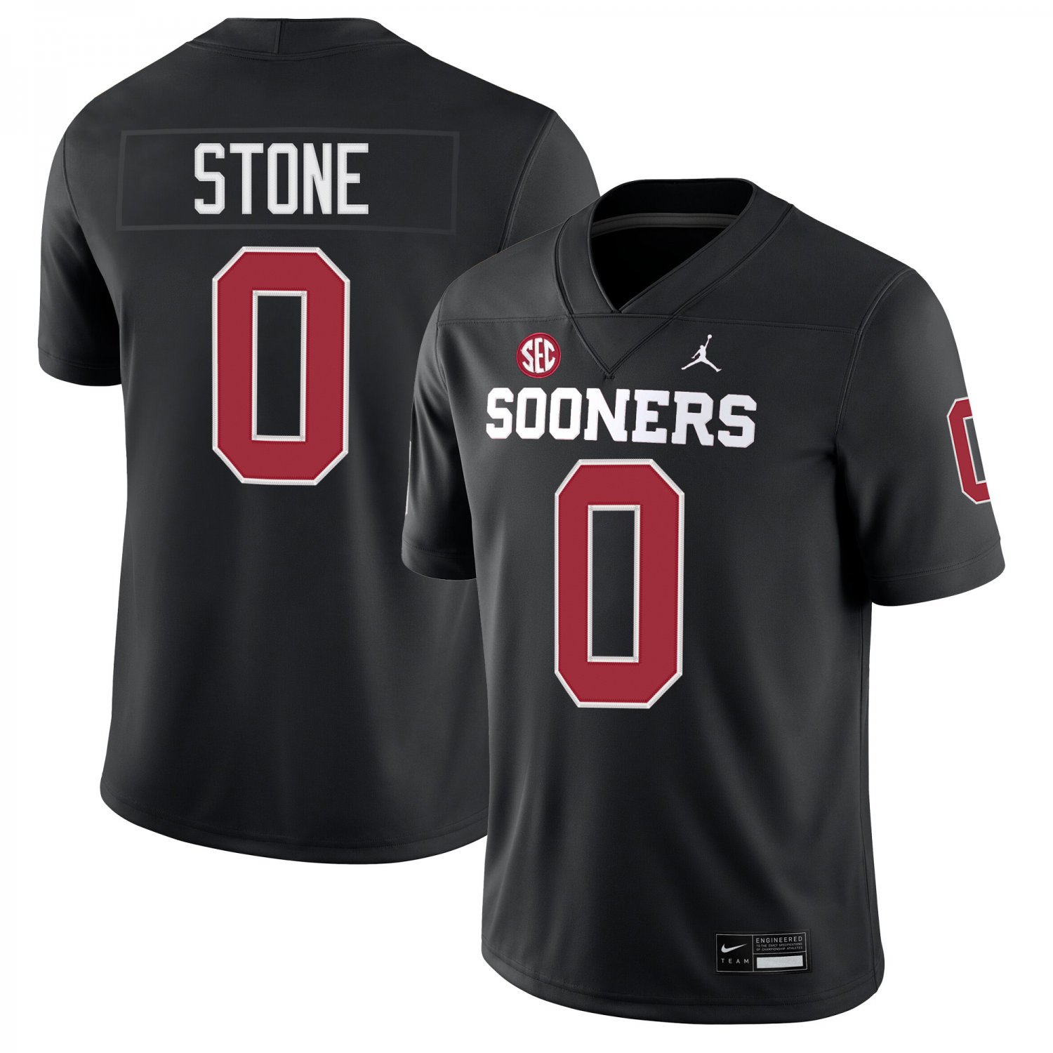 Oklahoma Sooners #0 David Stone Black Jersey