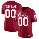 Oklahoma Sooners #00 Custom Name And Number Red Jersey
