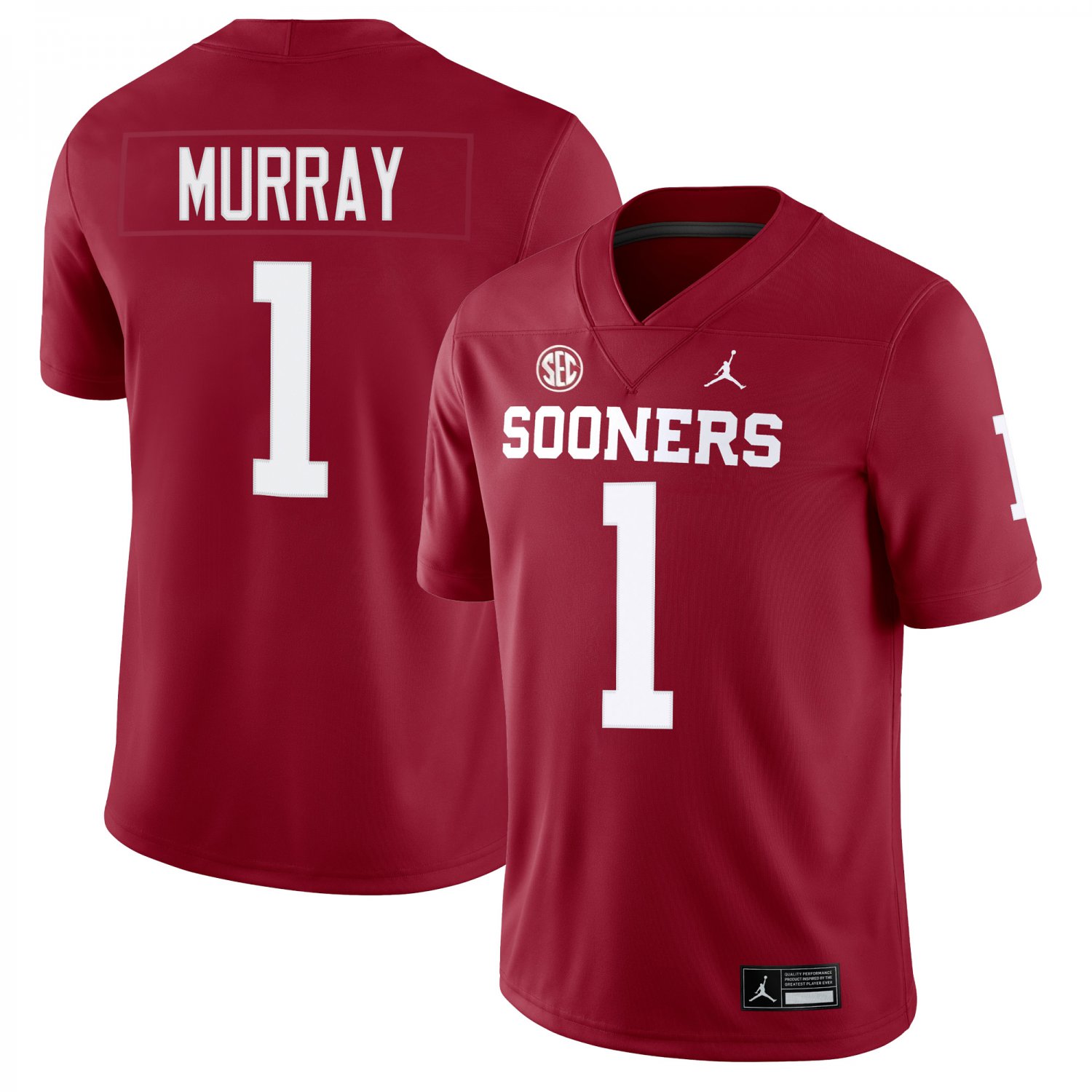 Oklahoma Sooners #1 Kyler Murray Red Jersey