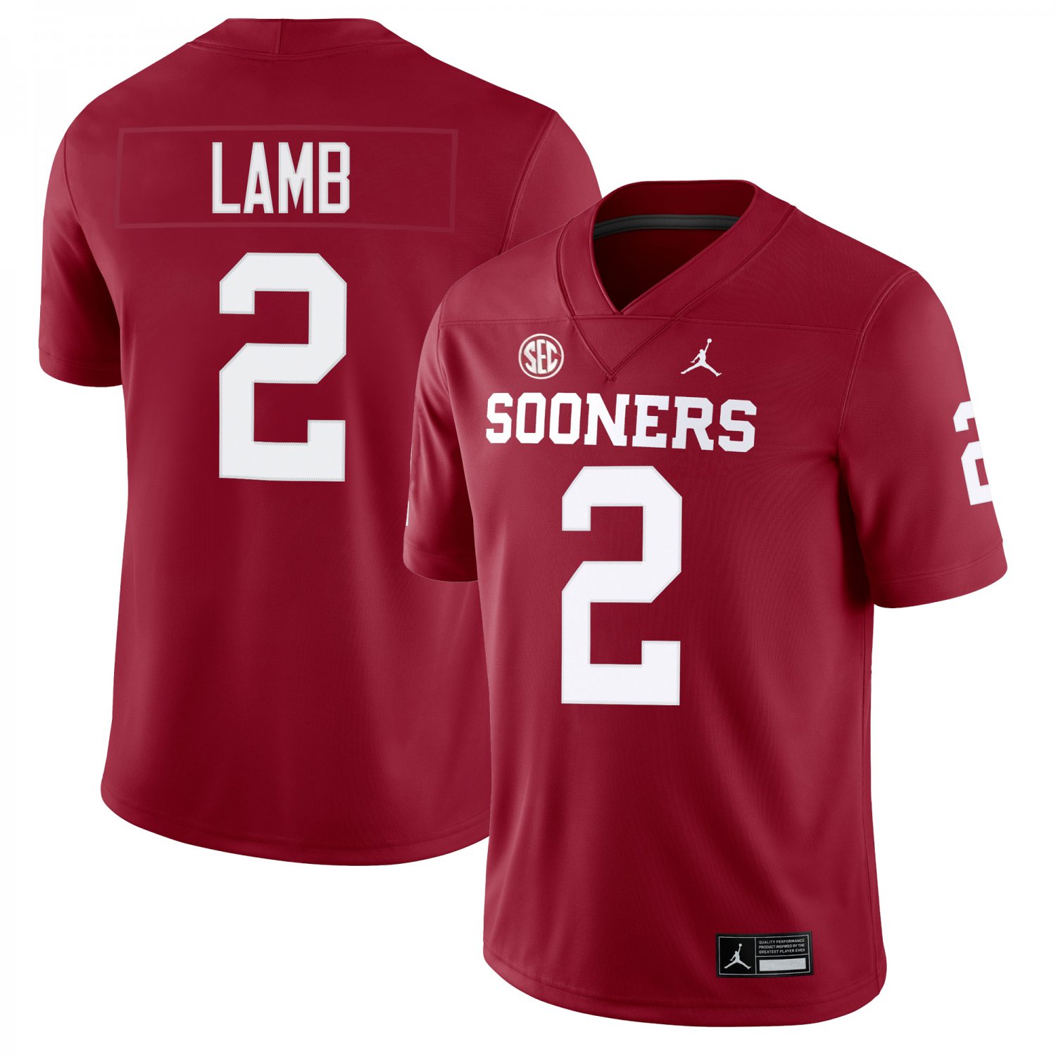 Oklahoma Sooners #2 CeeDee Lamb Red Jersey