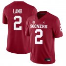 Oklahoma Sooners #2 CeeDee Lamb Red Jersey