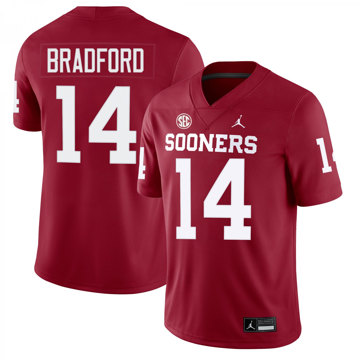 Oklahoma Sooners #14 Sam Bradford Red Jersey
