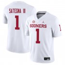 Oklahoma Sooners #1 Isaiah Sategna III White Jersey