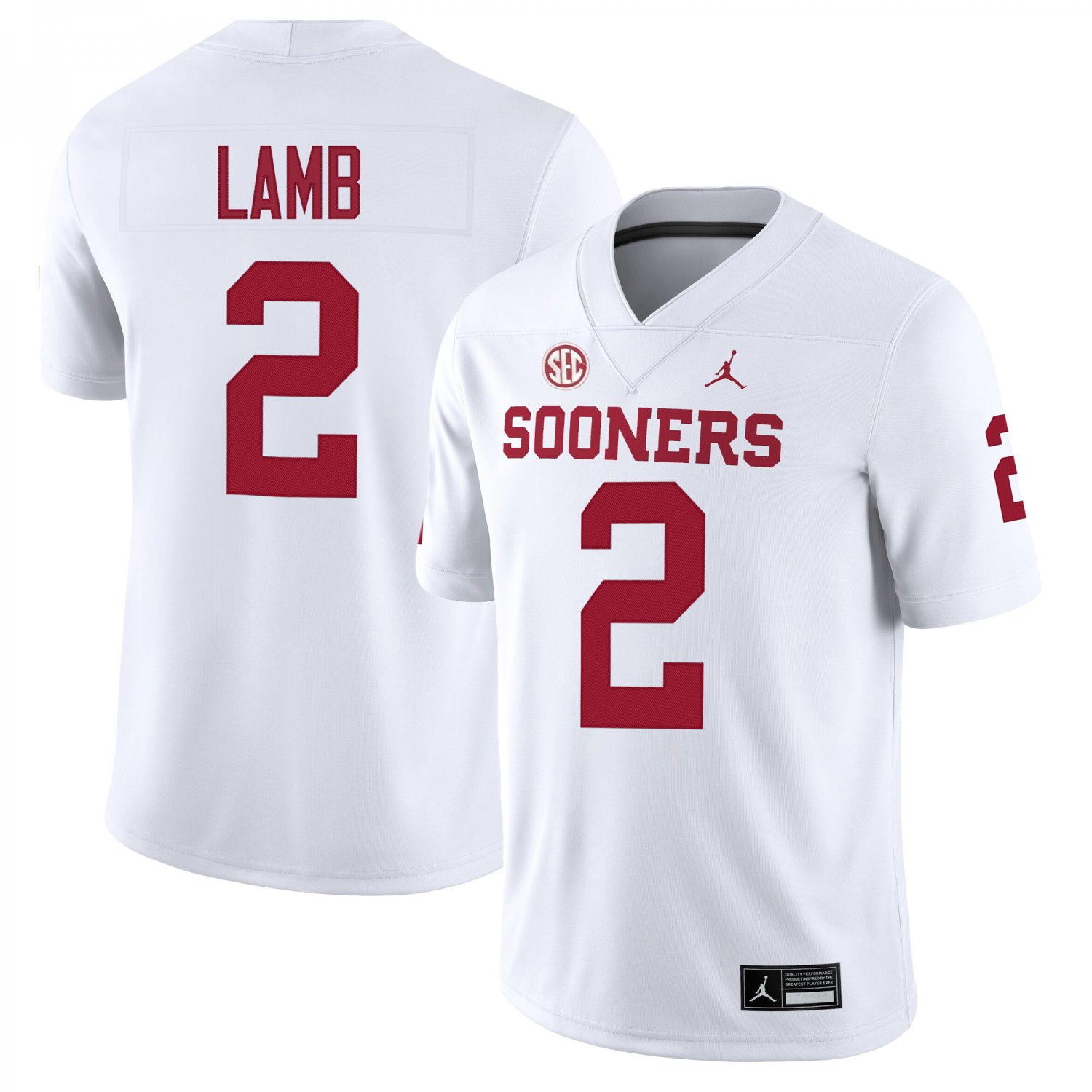 Oklahoma Sooners #2 CeeDee Lamb White Jersey