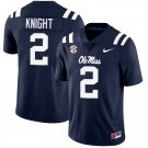 Ole Miss Rebels #2 Deuce Knight Navy Jersey