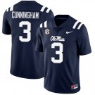 Ole Miss Rebels #3 Caleb Cunningham Navy Jersey