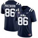 Ole Miss Rebels #86 Brady Prieskorn Navy Jersey