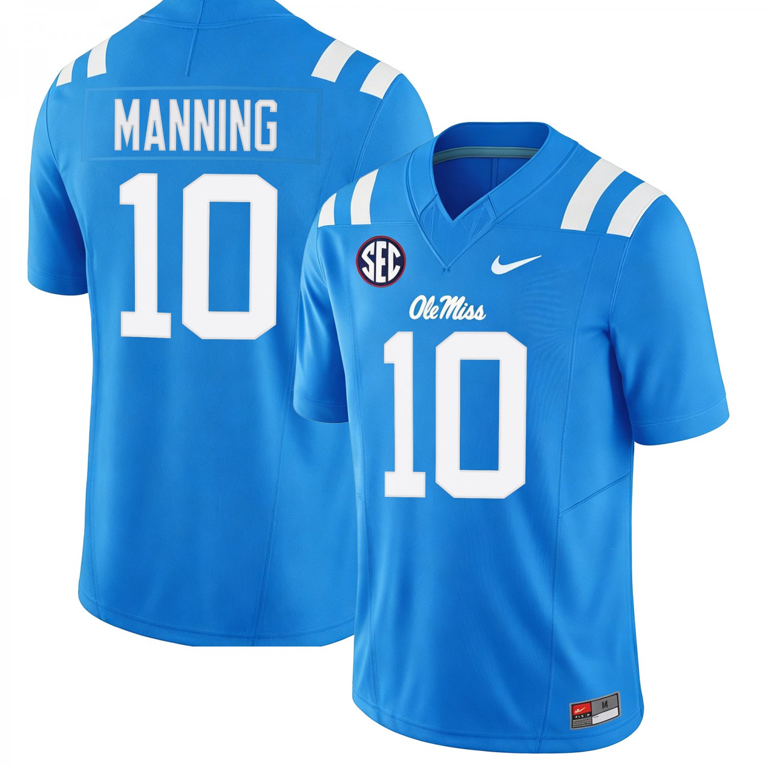 Ole Miss Rebels #10 Eli Manning Royal Blue Jersey