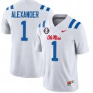 Ole Miss Rebels #1 Deuce Alexander White Jersey