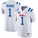 Ole Miss Rebels #1 Jordan Renaud White Jersey
