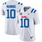 Ole Miss Rebels #10 Eli Manning White Jersey
