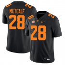 Tennessee Volunteers #28 TJ Metcalf Black Jersey
