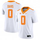 Tennessee Volunteers #0 Ethan Davis White Jersey