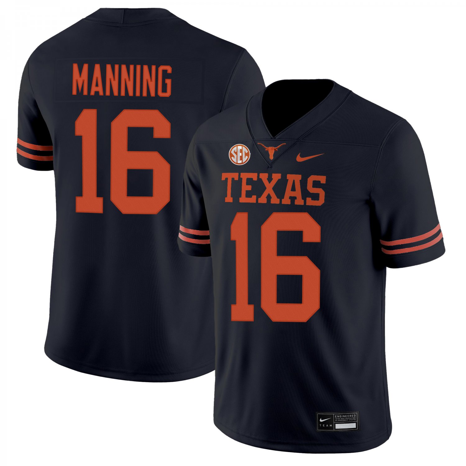 Texas Longhorns #16 Arch Manning Black Jersey