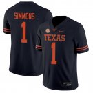 Texas Longhorns #1 Colin Simmons Black Jersey