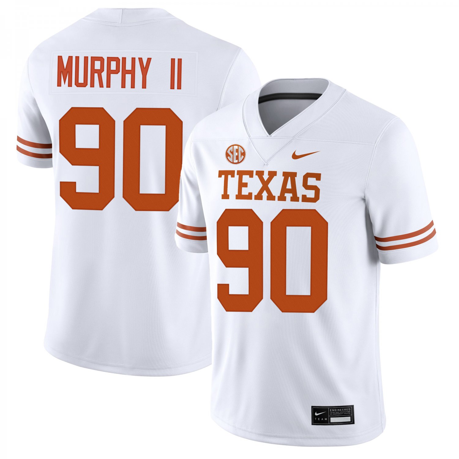 Texas Longhorns #90 Byron Murphy II White Jersey