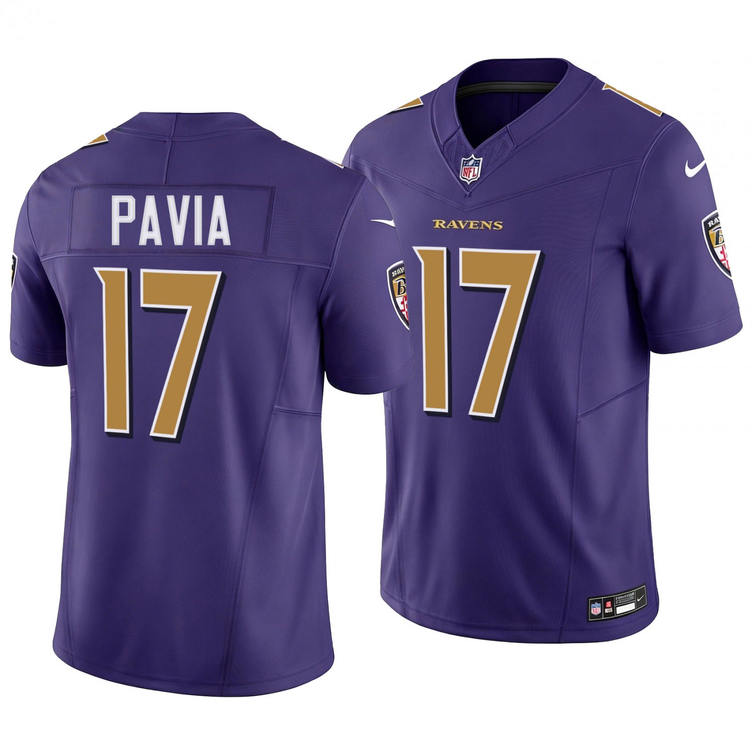 Baltimore Ravens #17 Diego Pavia Purple Men's&Youth Jersey
