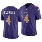 Baltimore Ravens #4 Zay Flowers Purple Men's&Youth Jersey