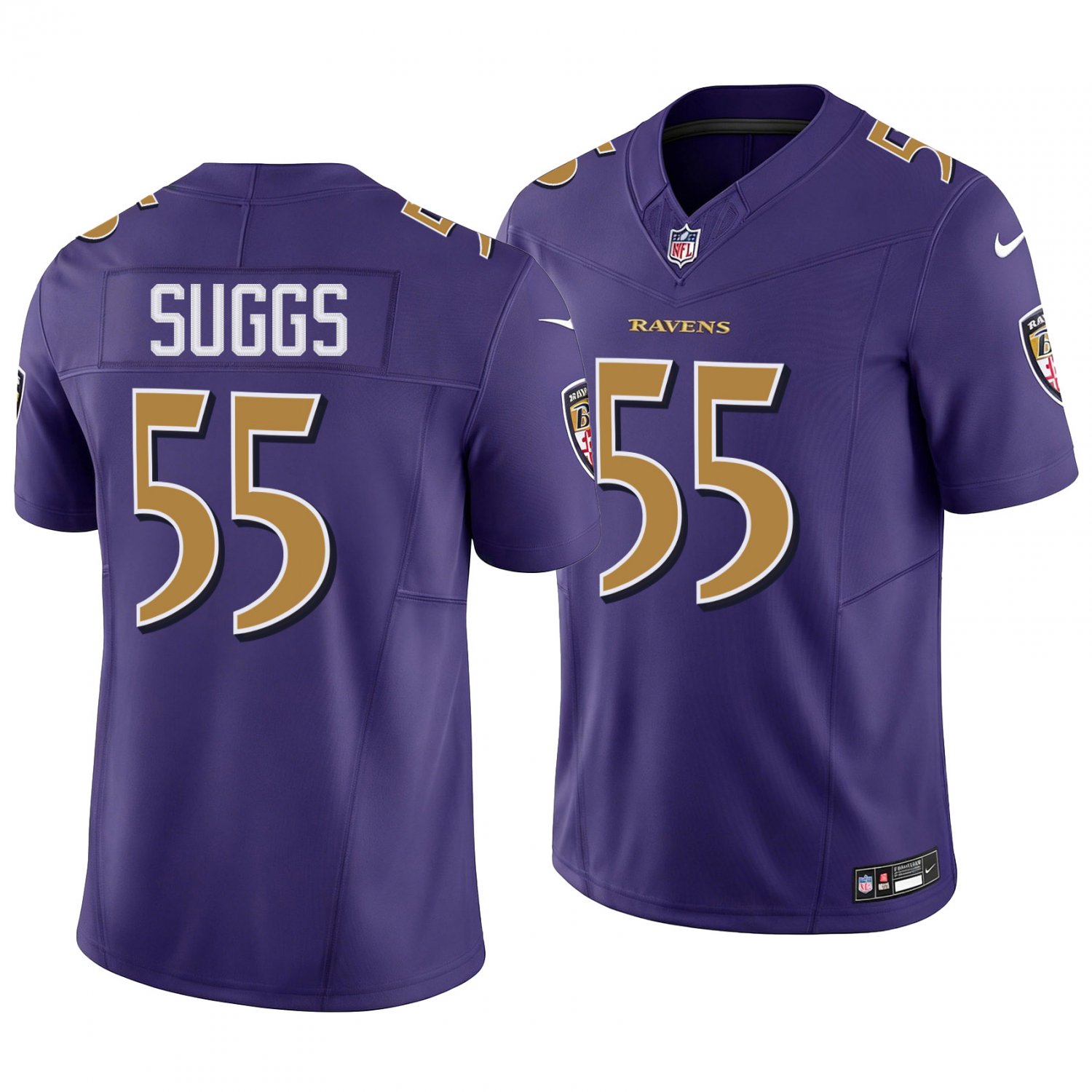 Baltimore Ravens #55 Terrell Suggs Purple Men's&Youth Jersey