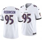Baltimore Ravens #95 Tavius Robinson White Men's&Youth Jersey