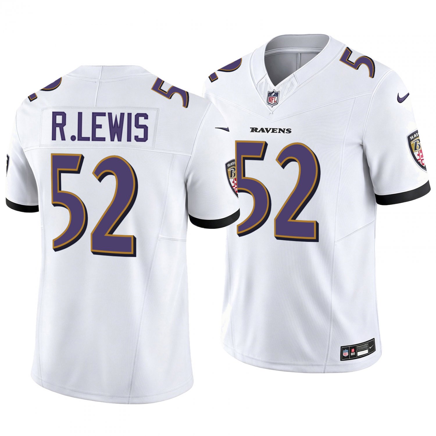 Baltimore Ravens #52 Ray Lewis White Men's&Youth Jersey