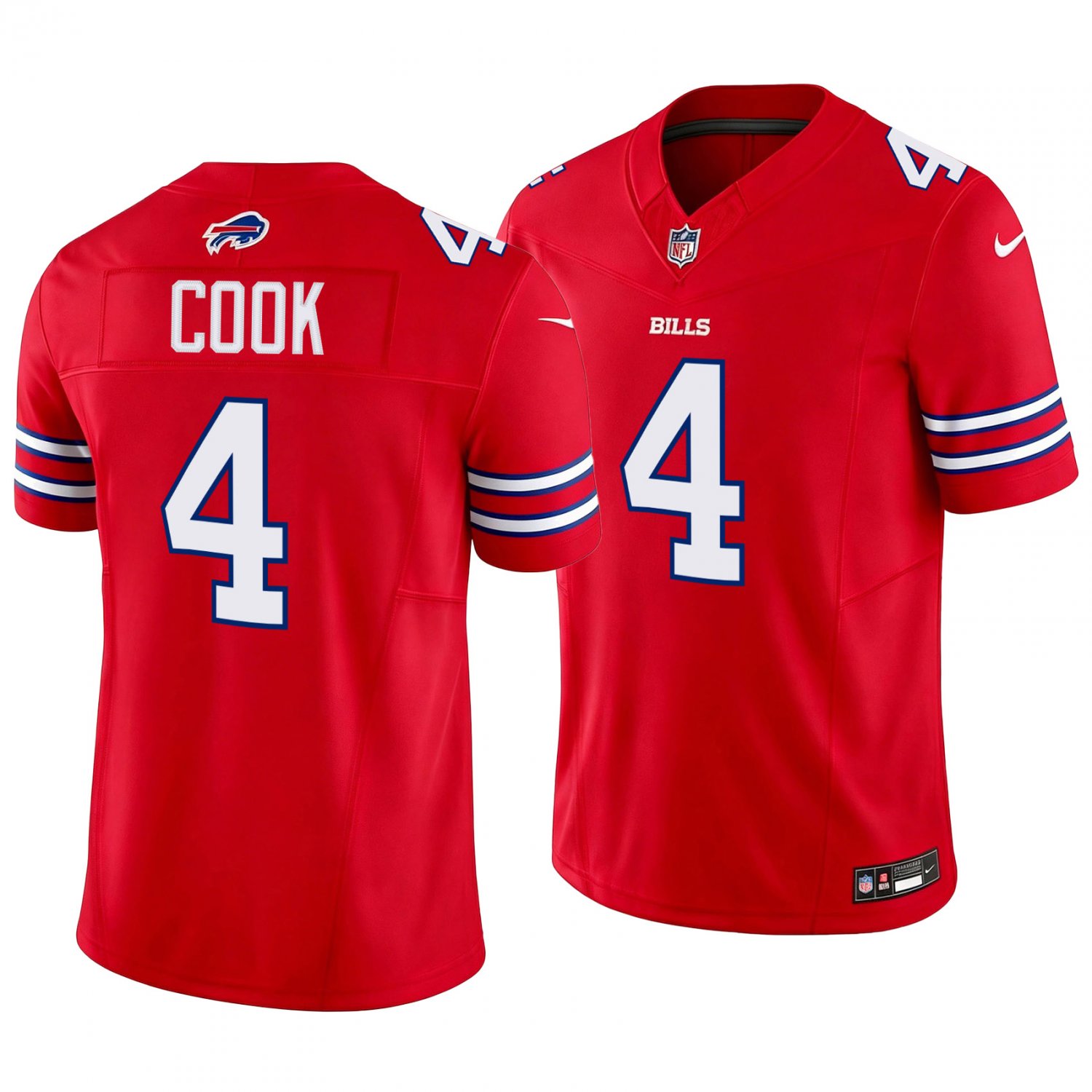 Buffalo Bills #4 James Cook Red Men's&Youth Jersey