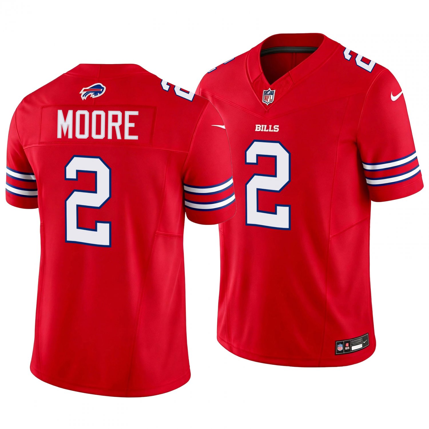 Buffalo Bills #2 DJ Moore Red Men's&Youth Jersey