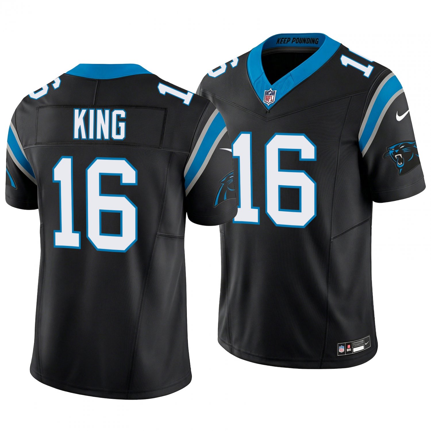 Carolina Panthers #16 Haynes King Black Men's&Youth Jersey