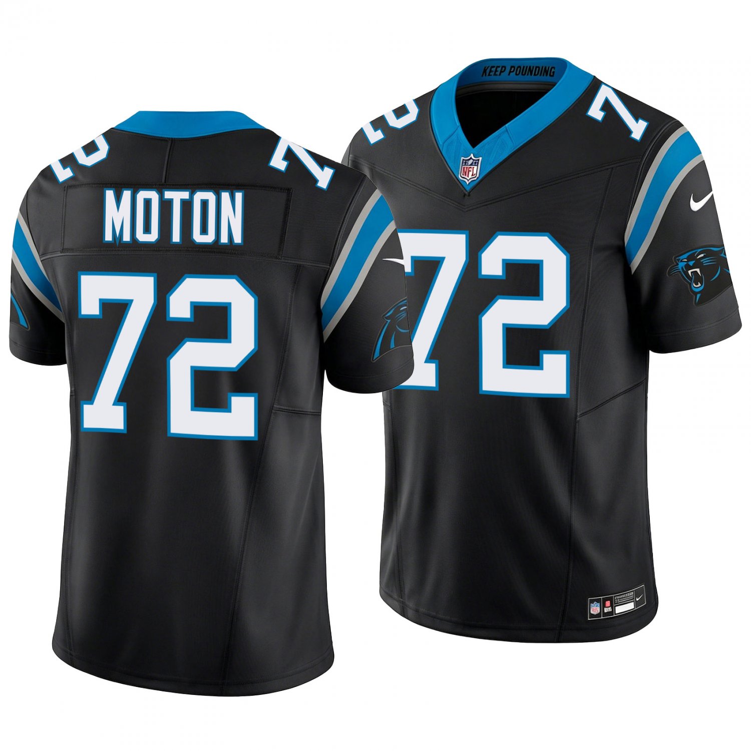 Carolina Panthers #72 Taylor Moton Black Men's&Youth Jersey